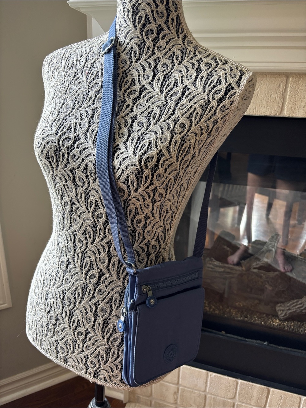 Kipling Blue Crossbody Bag - Lightweight Everyday Shoulder Bag